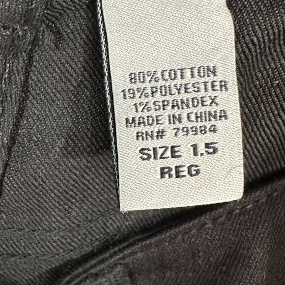 Chicos Platinum Jeans Womens 10 Black Cotton Stretch Pockets Straight Pockets - Picture 9 of 10